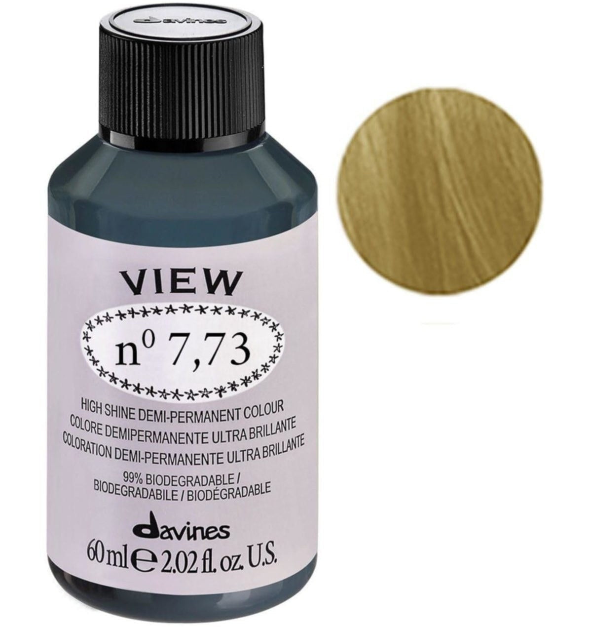 Davines, View, Semi-permanent hårfärg, 7.73 , 60 ml