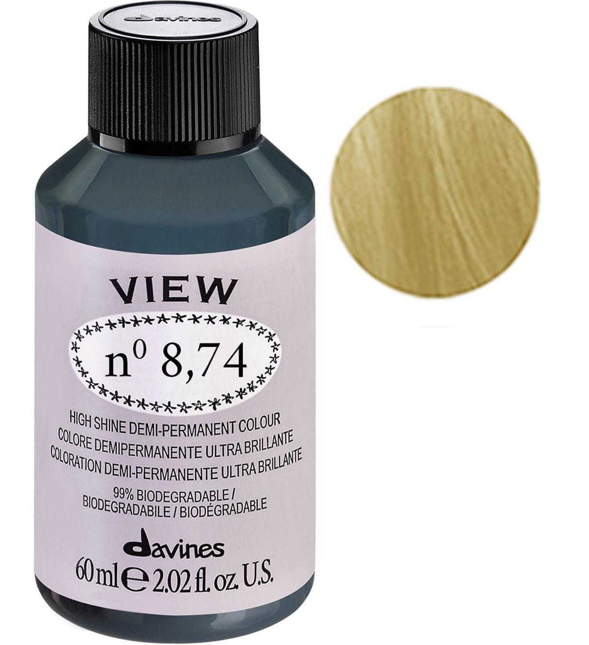 Davines, View, Semi-permanent hårfärg, 8.74 Gloss, 60 ml