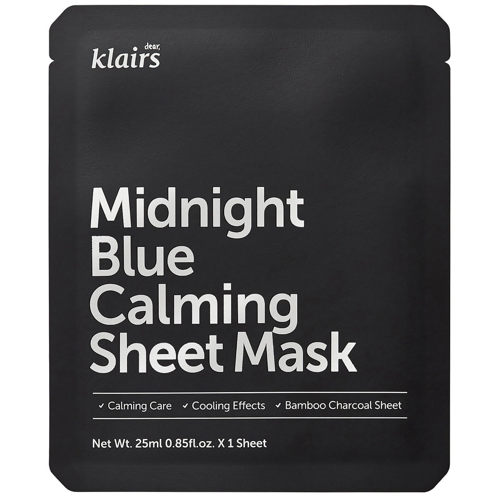 Dear Klairs, Midnight Blue, Lugnande & kylande, Ansiktsmask, För ansiktet, 25 ml