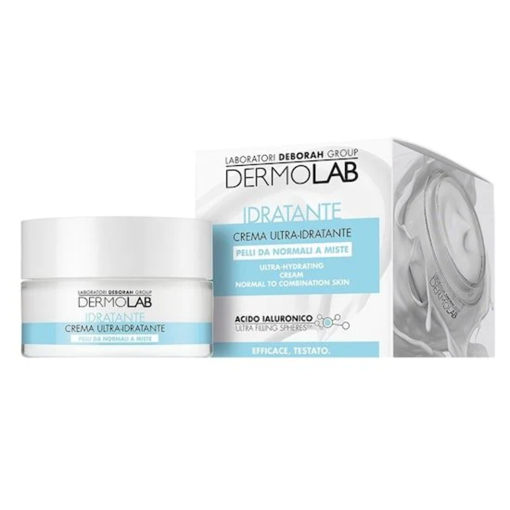 Deborah, Dermolab, Hyaluronsyra, Återfuktande, Grädde, För ansiktet, 50 ml