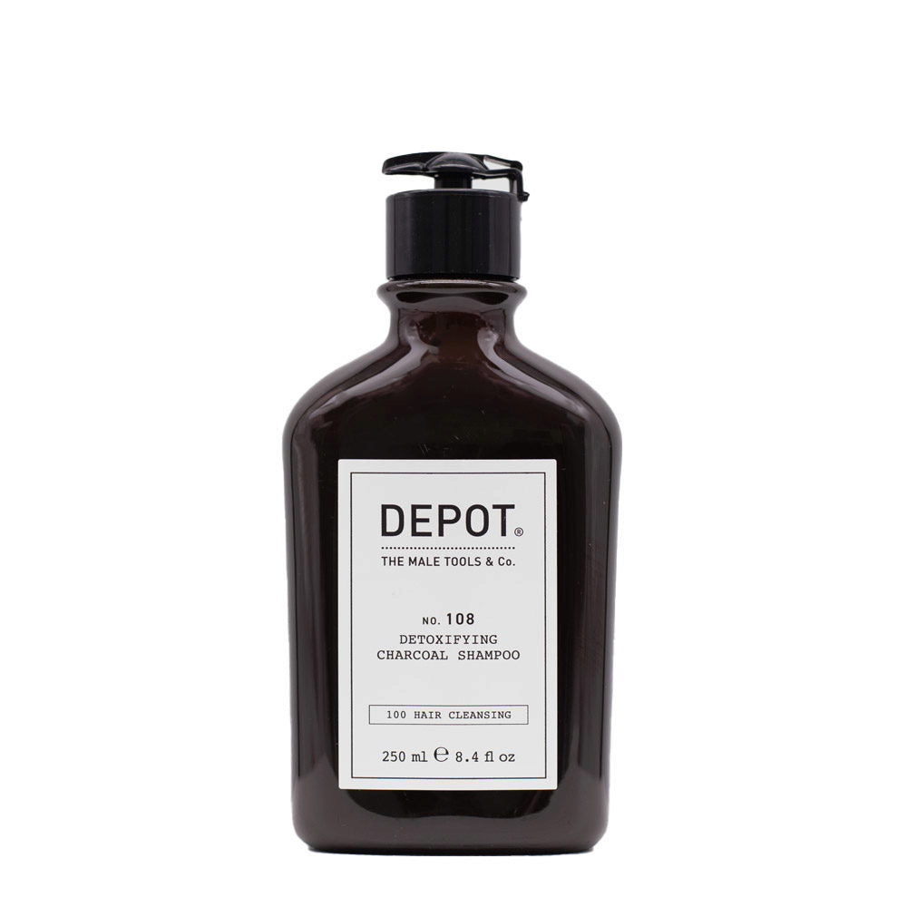 Depot, 100 Hair Cleansing No. 105, Charcoal, Hair Shampoo, For Detoxification, 250 ml