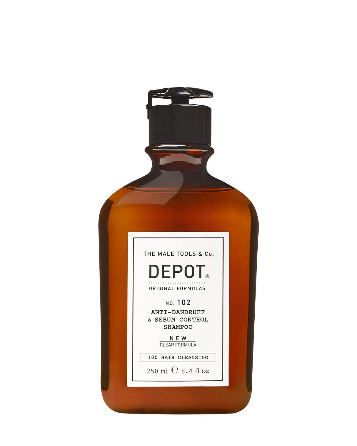 Depot, 100 Hair Cleansing No. 102, Botaniskt komplex, Hårschampo, Mot mjäll & sebumkontroll, 250 ml