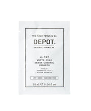 Depot, 100 Hair Cleansing No. 107, Kaolin, Hårschampo, För reglering av överflödigt talg, 10 ml