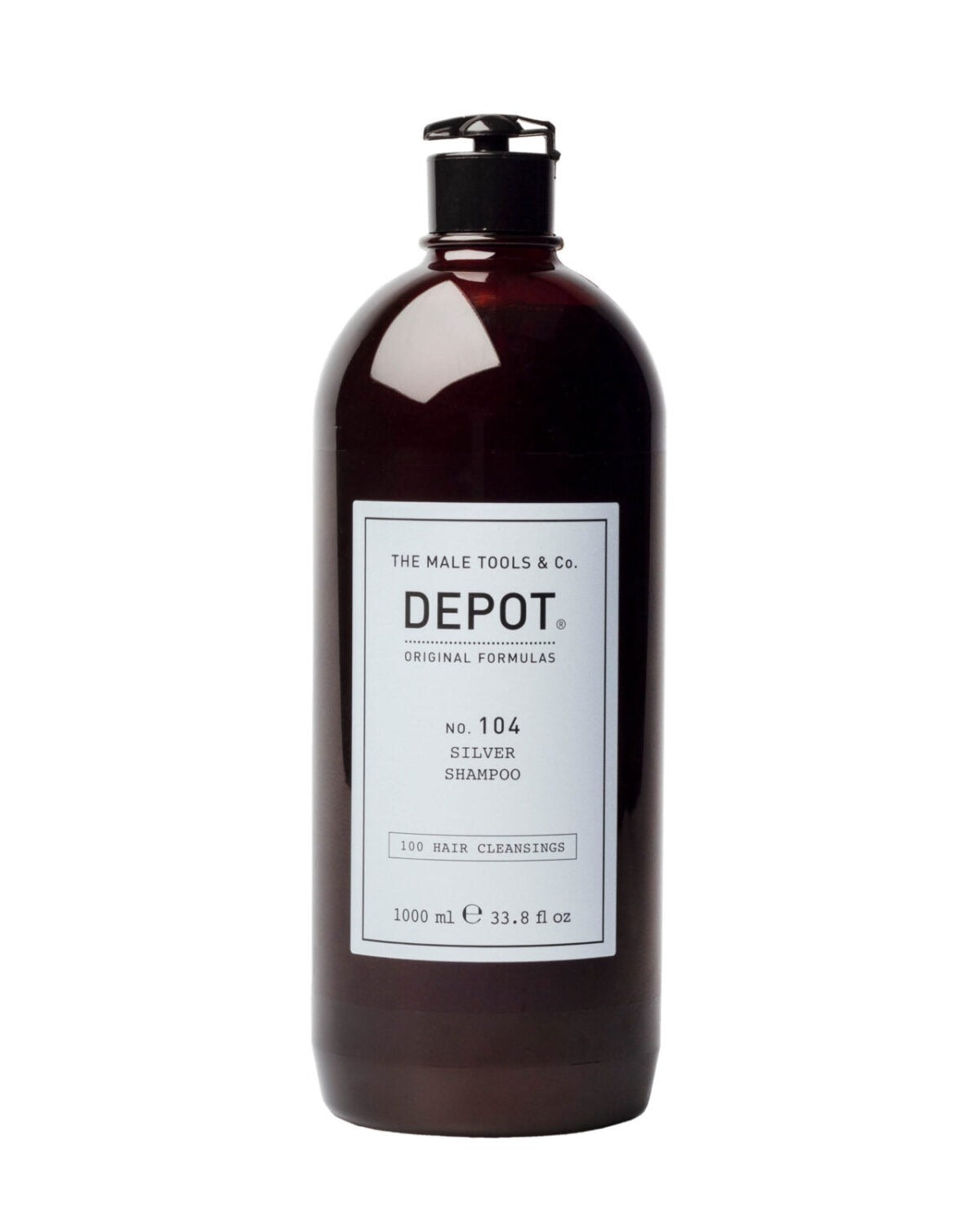 Depot, 100 Hair Cleansing No. 104, Botaniskt komplex, Hårschampo, För neutralisering av gula toner, 1000 ml