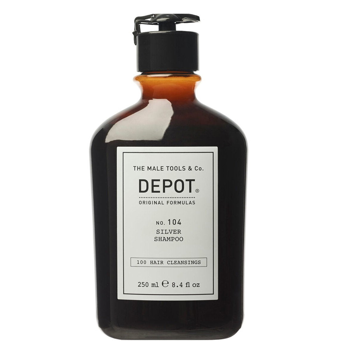Depot, 100 Hair Cleansing No. 104, Botaniskt komplex, Hårschampo, För neutralisering av gula toner, 250 ml