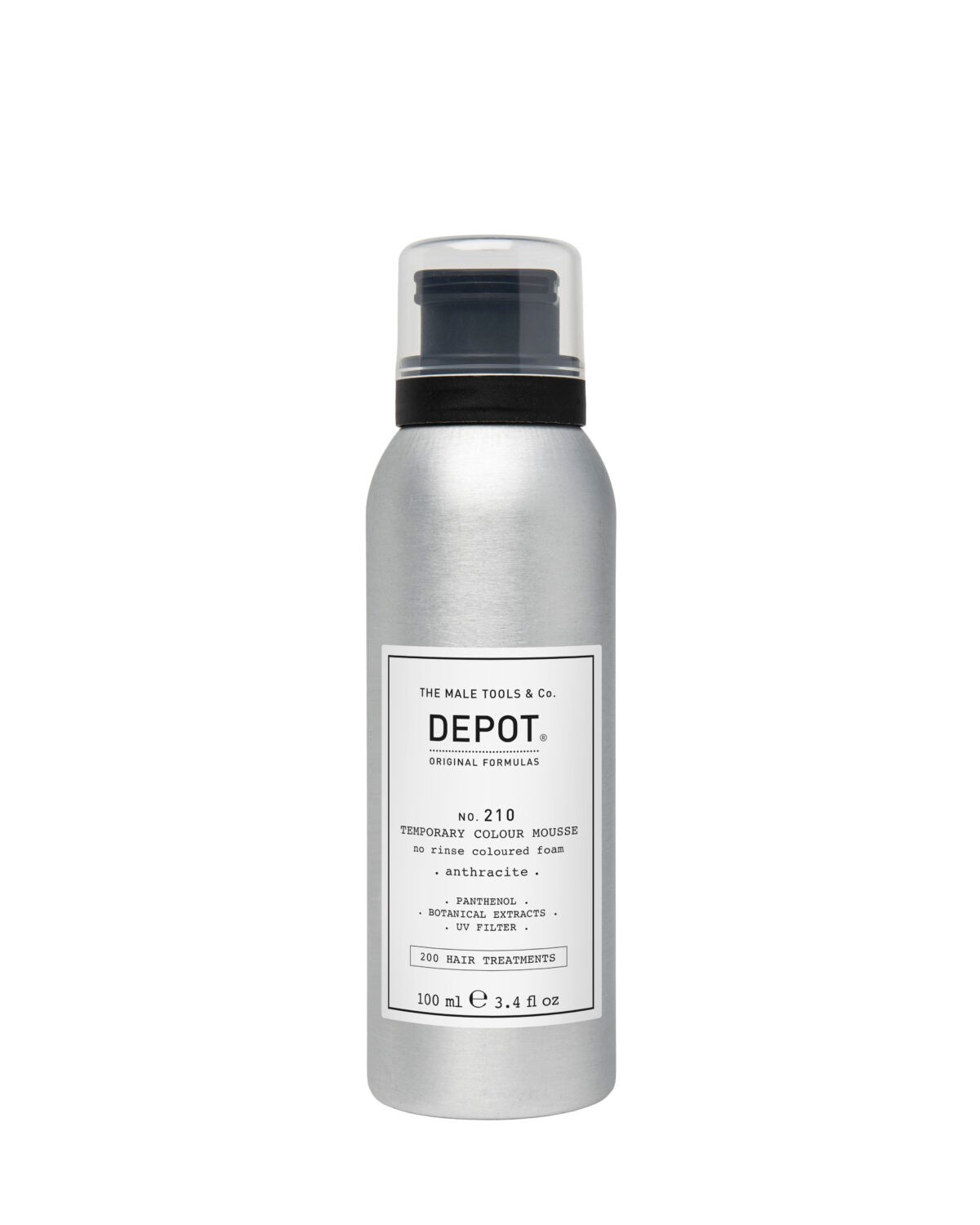 Depot, 200 Hair Treatments No. 210, Panthenol, Leave-in hårfärgsmousse,  Anthracite, 100 ml