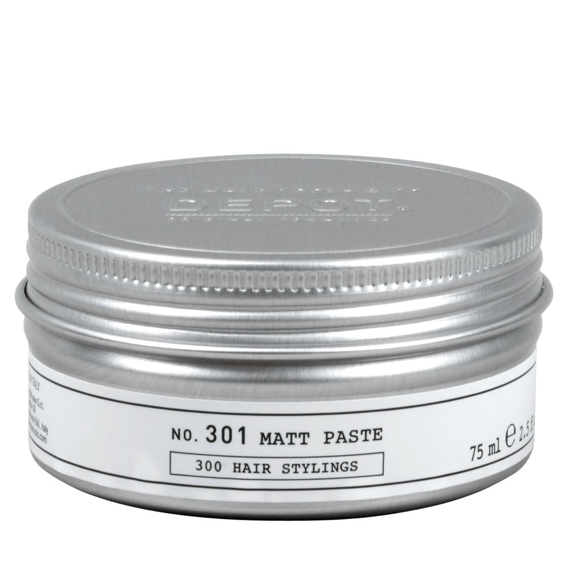 Depot, 300 Hair Stylings No. 301, Hårstylingspasta, Matt textur, Starkt grepp, För hår, 75 ml