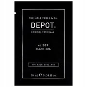 Depot, 300 Hair Stylings No. 307 Svart, Botaniskt komplex, Hårstylinggel, Tillfällig täckning & volym, Medelstark stadga, 10 ml