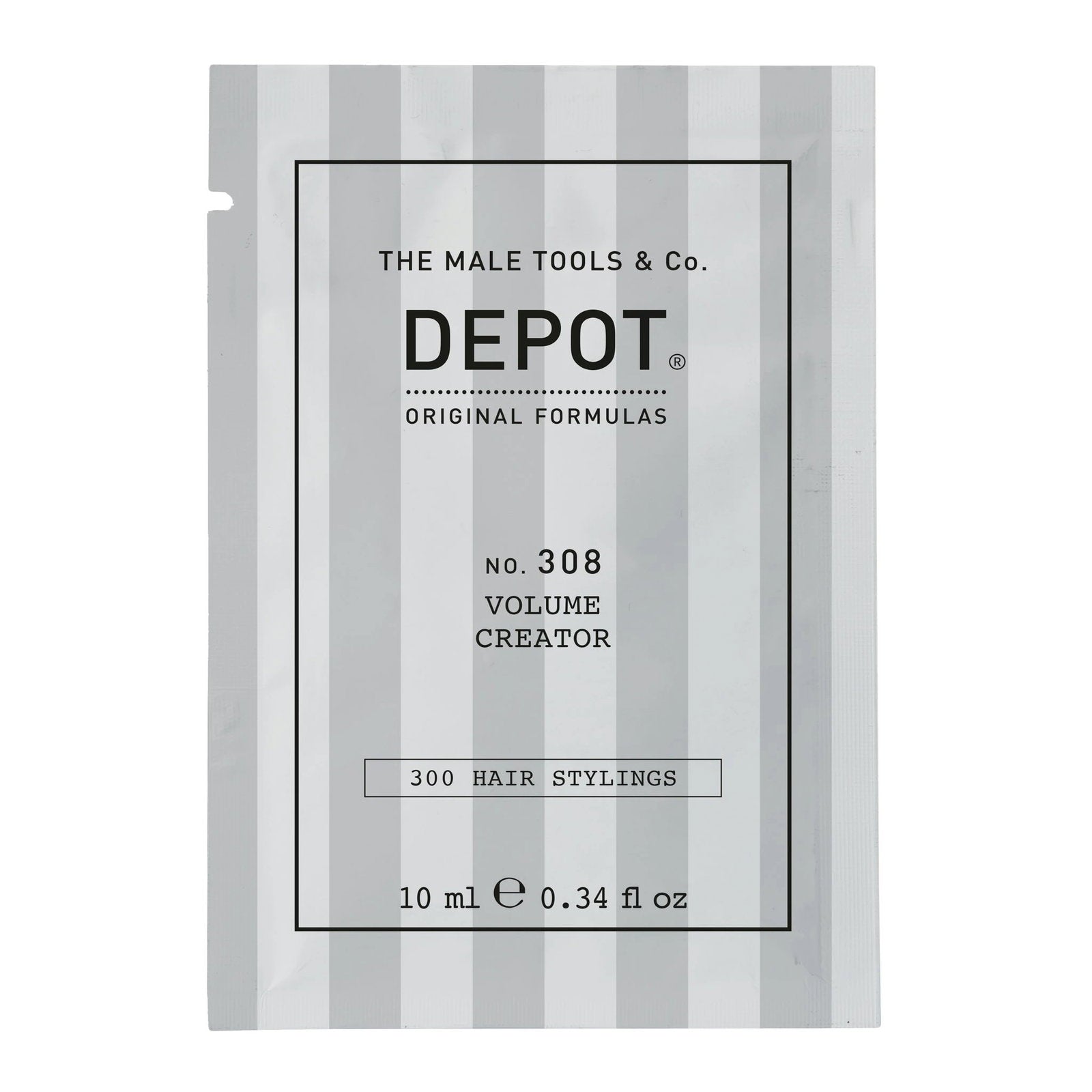 Depot, 300 Hair Stylings No. 308, UV-filter, Hårstylingsgel, För volym, Medelstadga, 10 ml