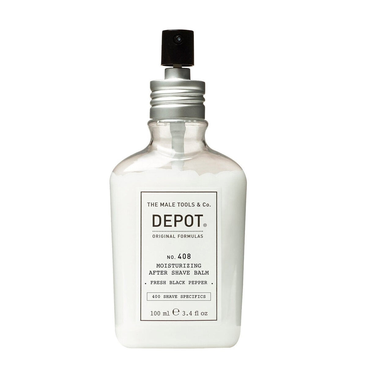 Depot, 400 Shave Specifics No. 408, Färsk svartpeppar, Återfuktande, After-shave balm, 100 ml