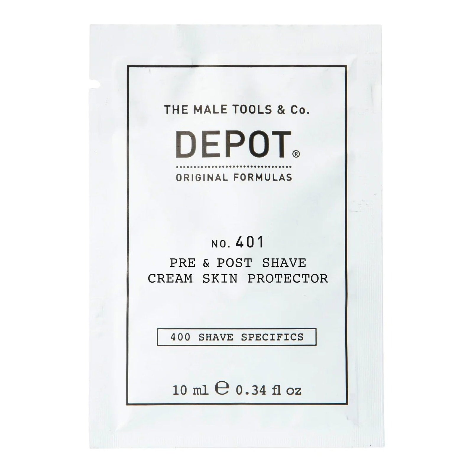 Depot, 400 Shave Specifics No. 401, Soothing, Pre & Post Shave Cream, 10 ml