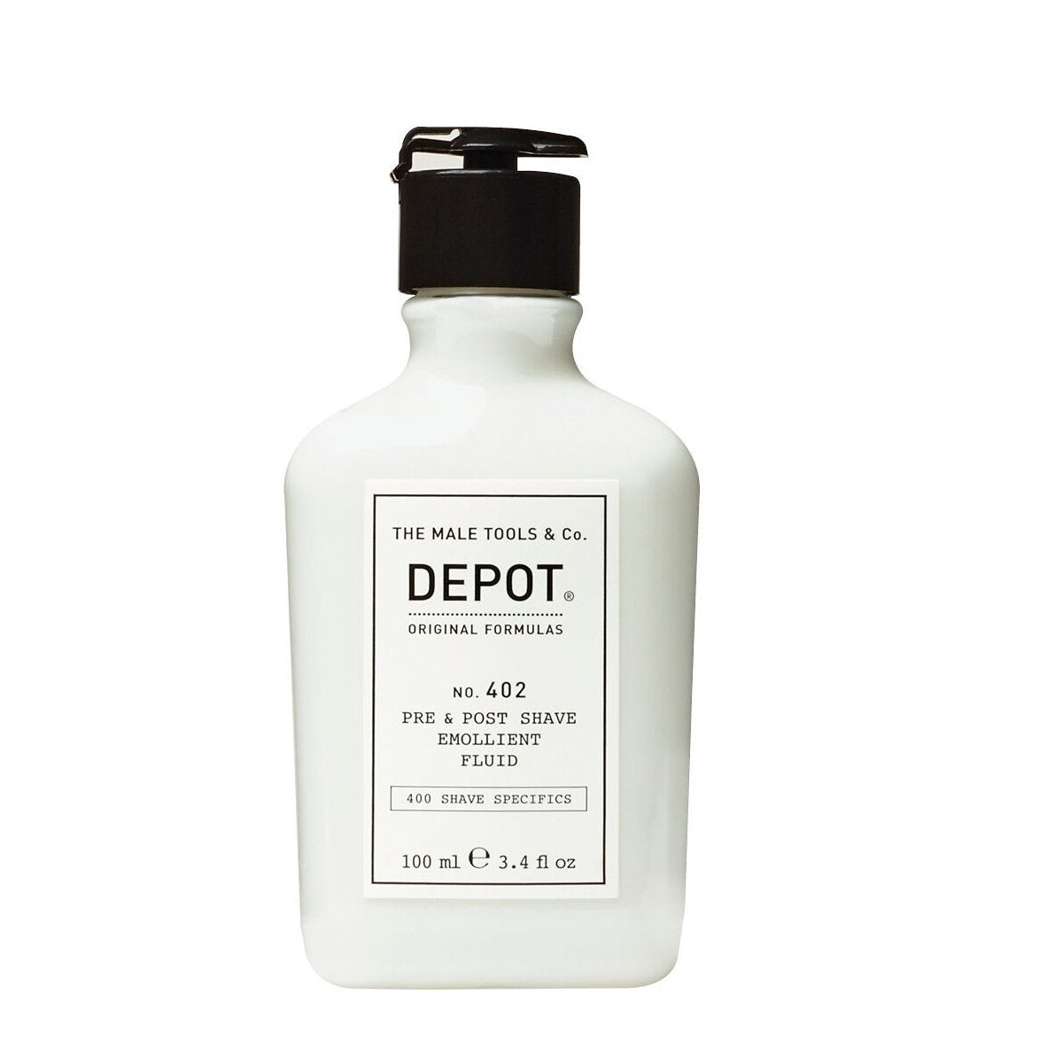 Depot, 400 Shave Specifics No. 402, Eteriska oljor, Lugnande, Vätska för före och efter rakning, 100 ml