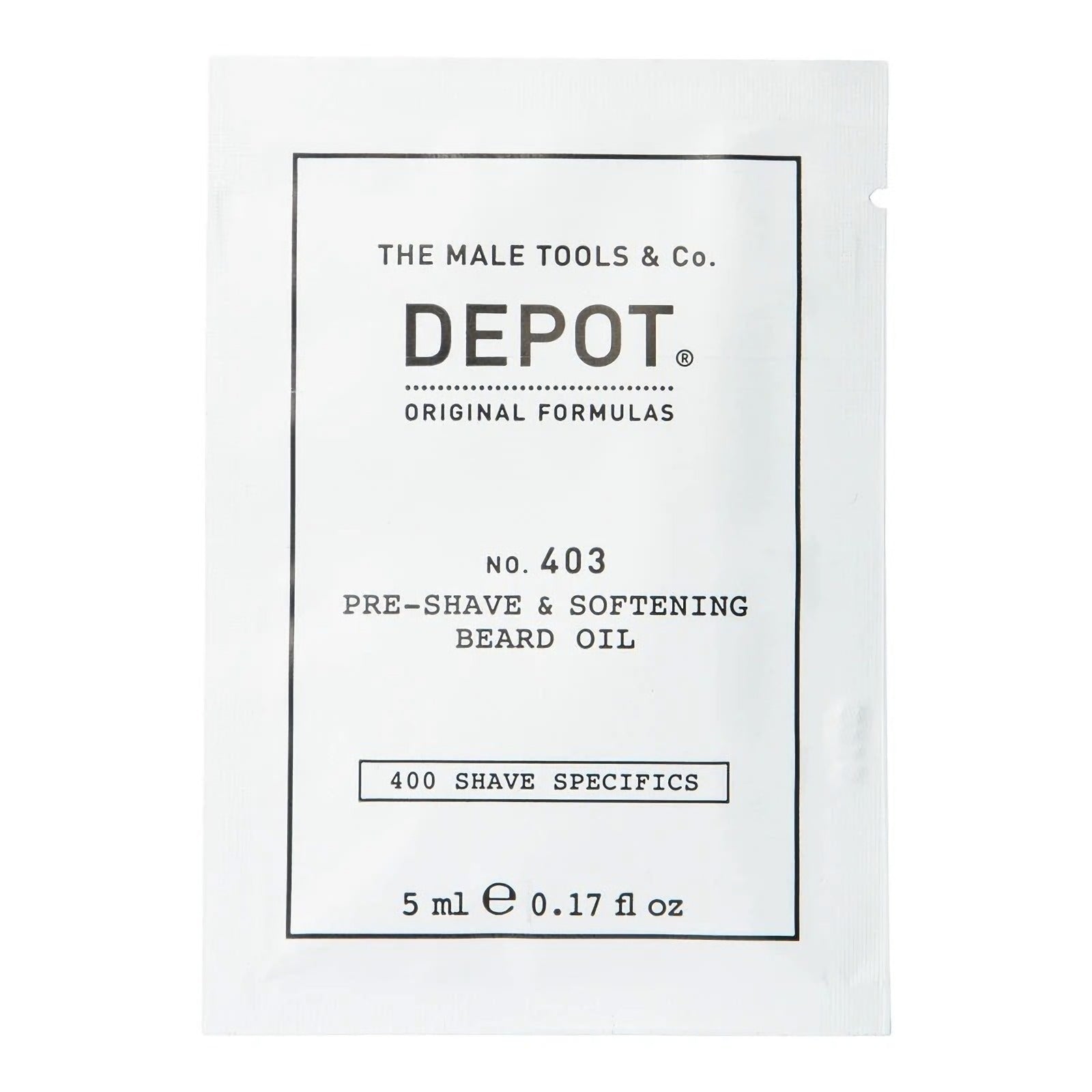 Depot, 400 Shave Specifics No. 403, Fresh Black Pepper, Mjukgörande, Rakolja, 5 ml