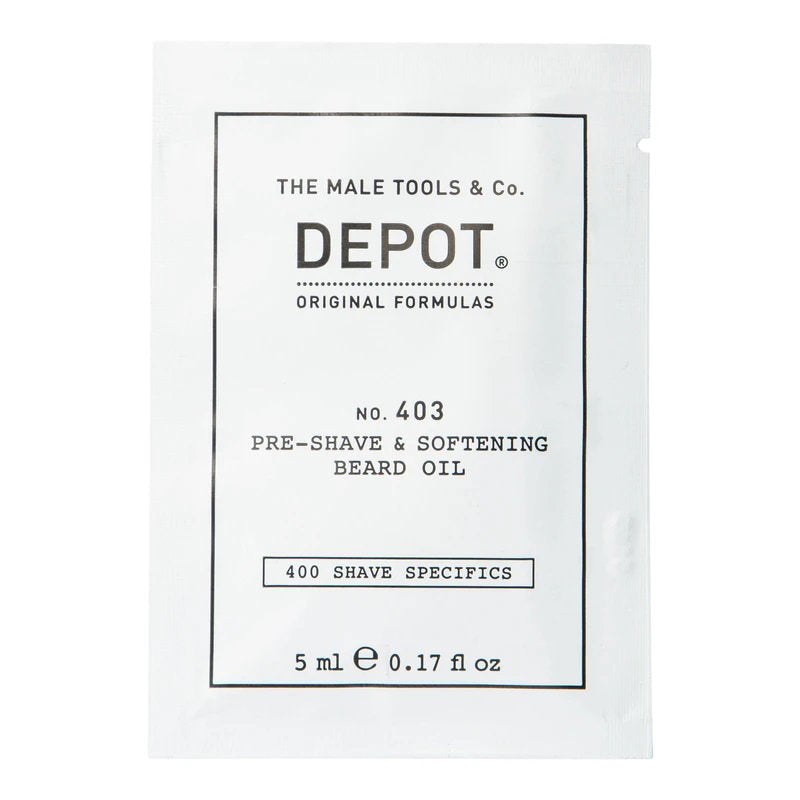 Depot, 400 Shave Specifics No. 403, Sweet almond, Emollient, Shaving oil, 5 ml