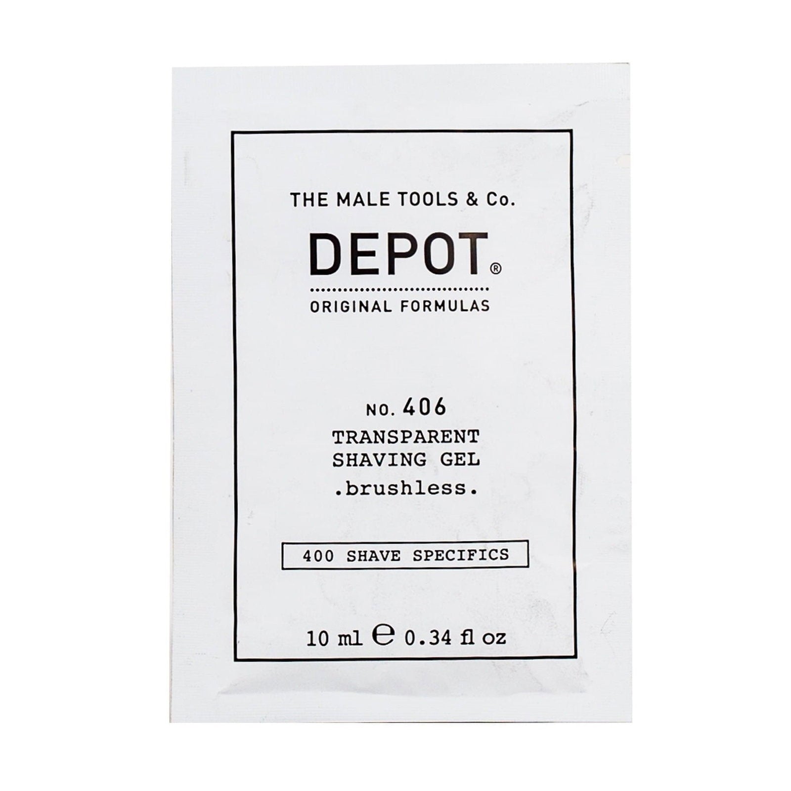 Depot, 400 Shave Specifics No. 406, Mentol, Mjukgörande och uppfriskande, Rakgel, 10 ml