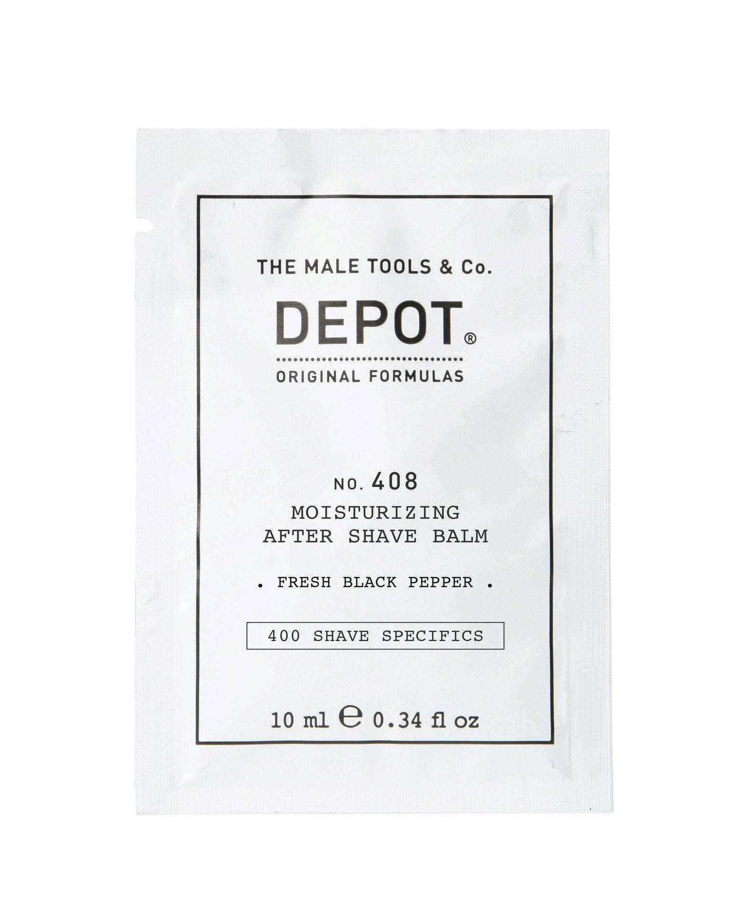 Depot, 400 Shave Specifics No. 408, Fresh Black Pepper, Återfuktande, Aftershave-balm, 10 ml