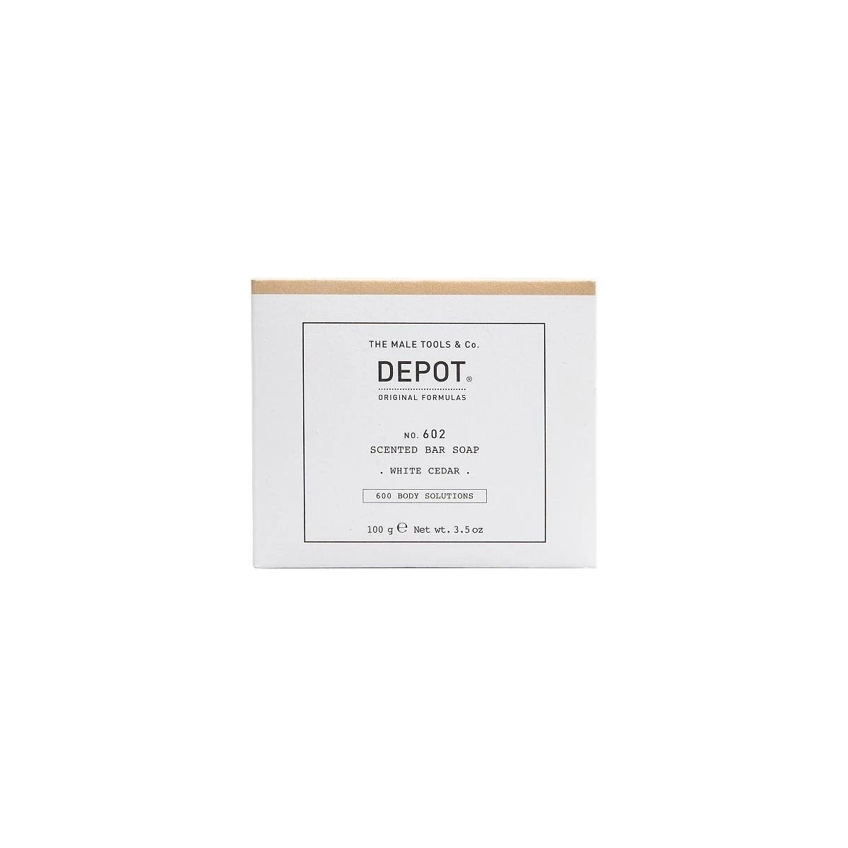 Depot, 600 Body Solutions No. 602, Botaniskt komplex, Rengöring, Vit ceder, Doftande tvål, 100 g