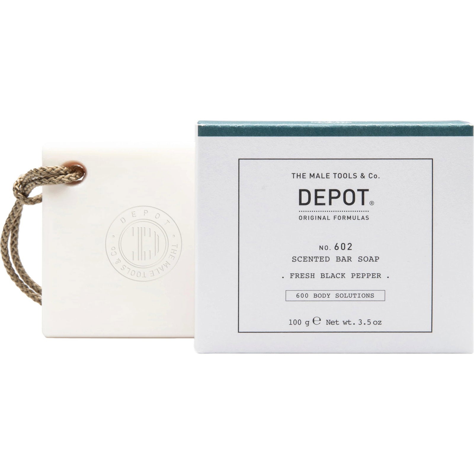 Depot, 600 Body Solutions No. 602, Botaniskt komplex, Rengöring, Färsk svartpeppar, Doftande tvål, Kryddiga anteckningar, 100 g