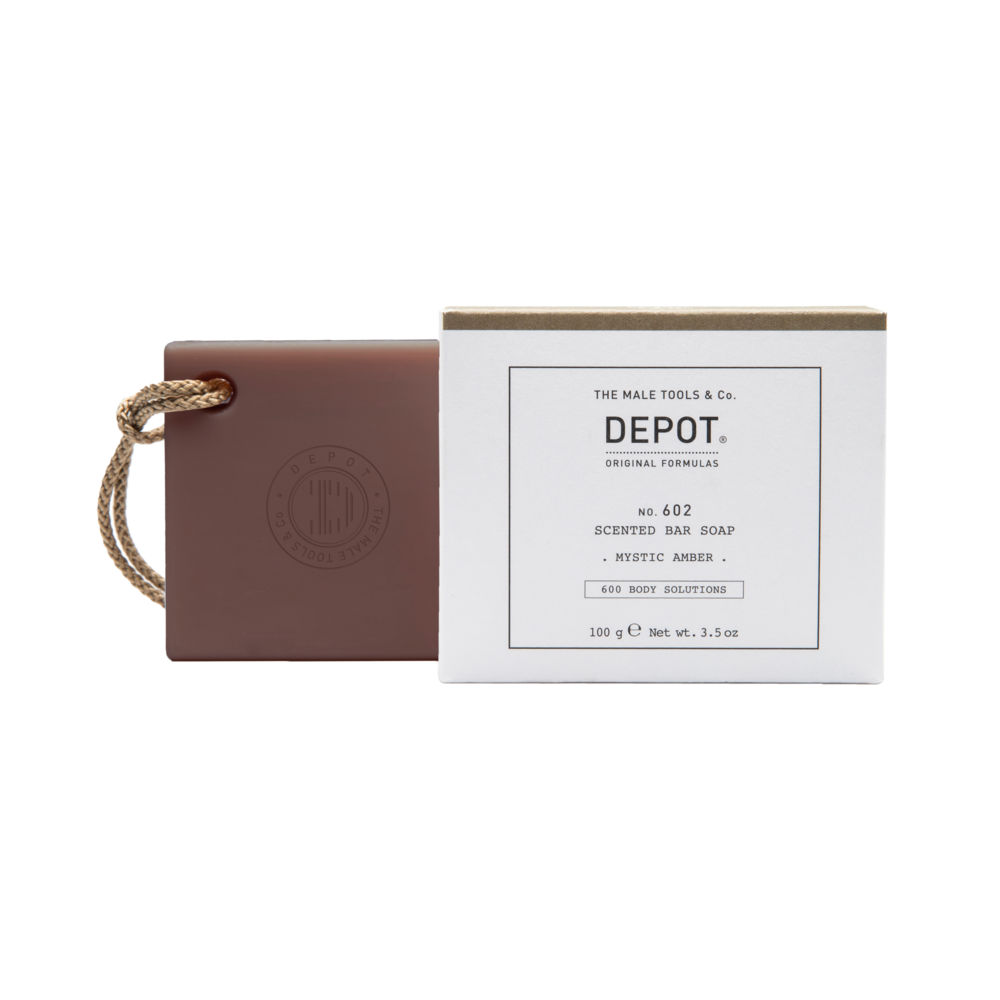 Depot, 600 Body Solutions No. 602, Botaniskt komplex, Rengöring, Mystisk bärnsten, Doftande tvål, 100 g