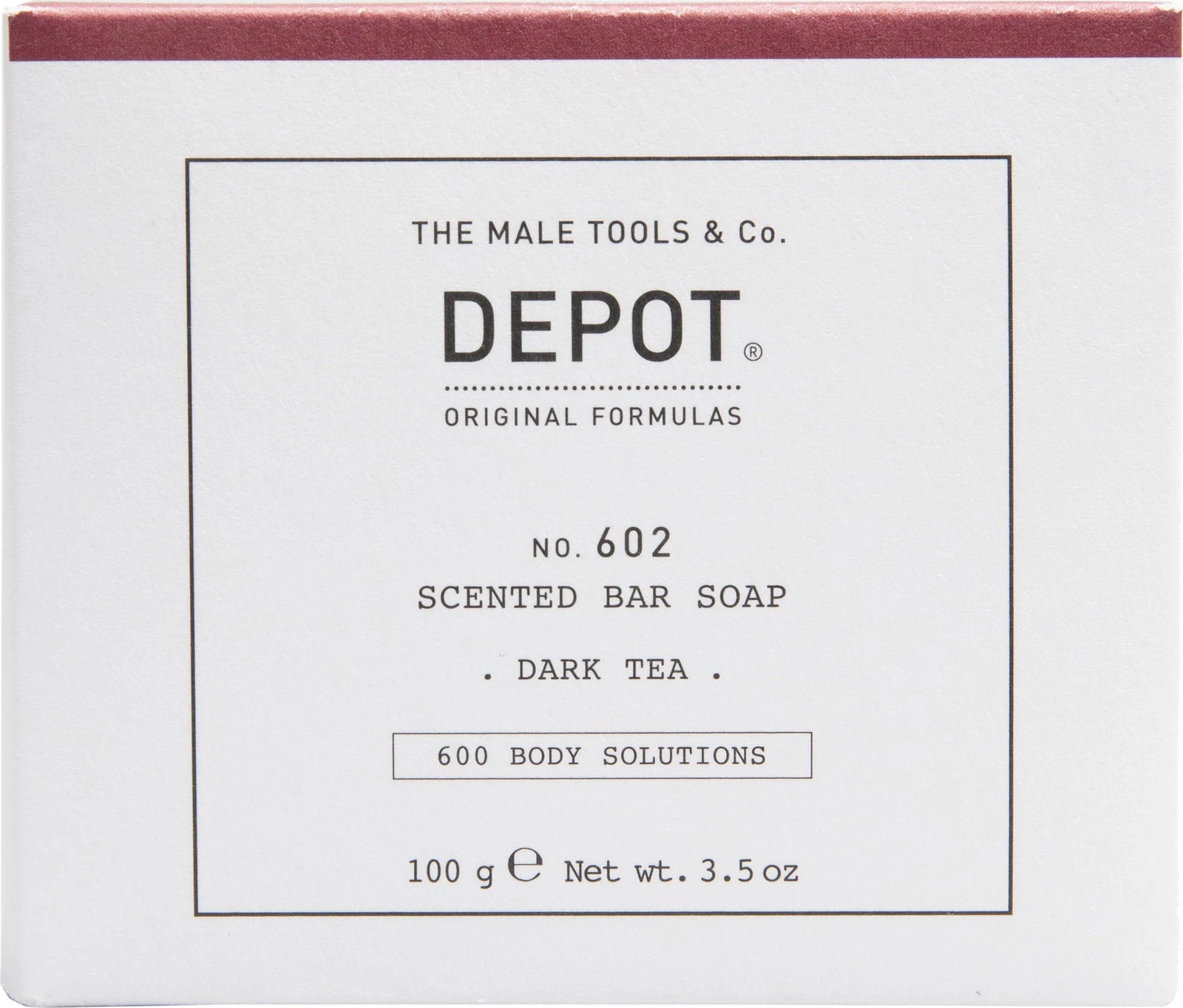 Depot, 600 Body Solutions No. 602, Botaniskt komplex, Rengöring, Mörkt te, Doftande tvål, Aromatiska anteckningar, 100 g
