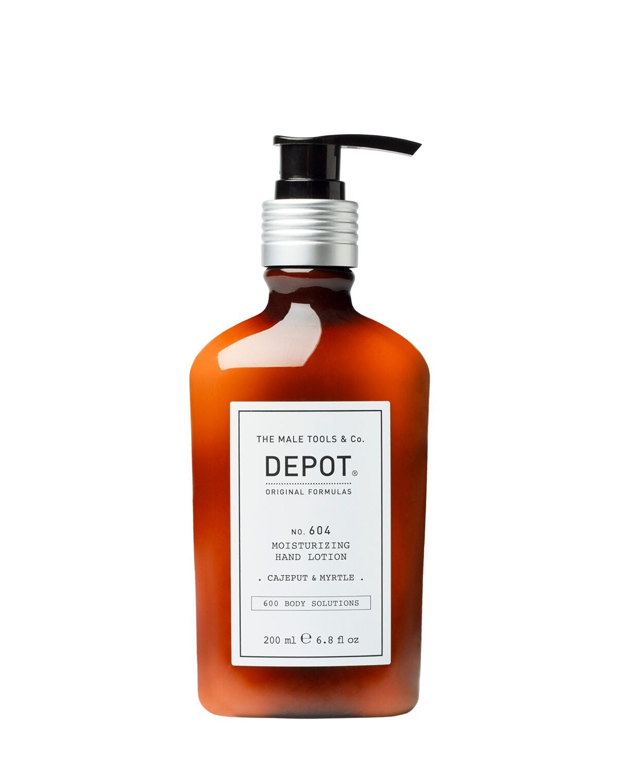 Depot, 600 Body Solutions No. 604, Glycerin, Återfuktande, Dag, Kajeput & Myrten, Lotion, För händer, 200 ml