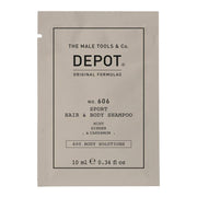 Depot, 600 Body Solutions Nr. 606, Duschgel & schampo 2-i-1, Botaniskt komplex, 10 ml