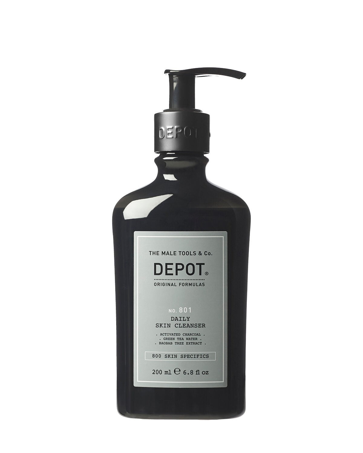Depot, 800 Skin Specifics No. 801, Aktivt kol, Avgiftande, Rengöringsgel, För ansiktet, 200 ml