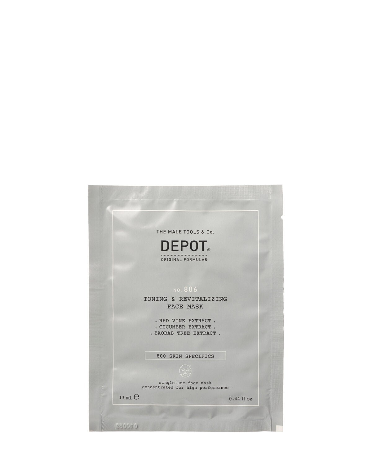 Depot, 800 Skin Specifics No. 806, Hyaluronsyra, Tonande och revitaliserande, Ansiktsmask, För ansiktet, Dag, 13 ml