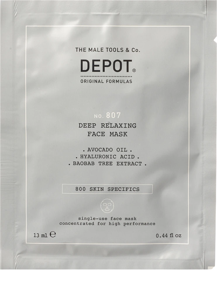 Depot, 800 Skin Specifics No. 807, Hyaluronsyra, Nutri-Lugnande, Ansiktsmask, För ansiktet, 13 ml