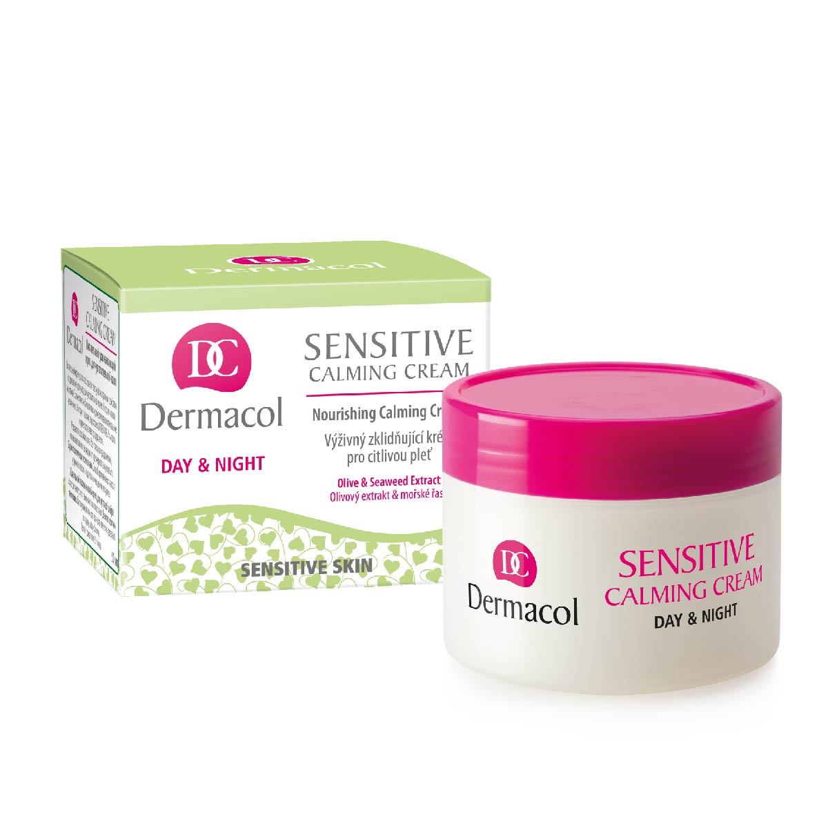 Dermacol, Sensitive, Lugnande, Dag & Natt, Grädde, För ansiktet, 50 ml