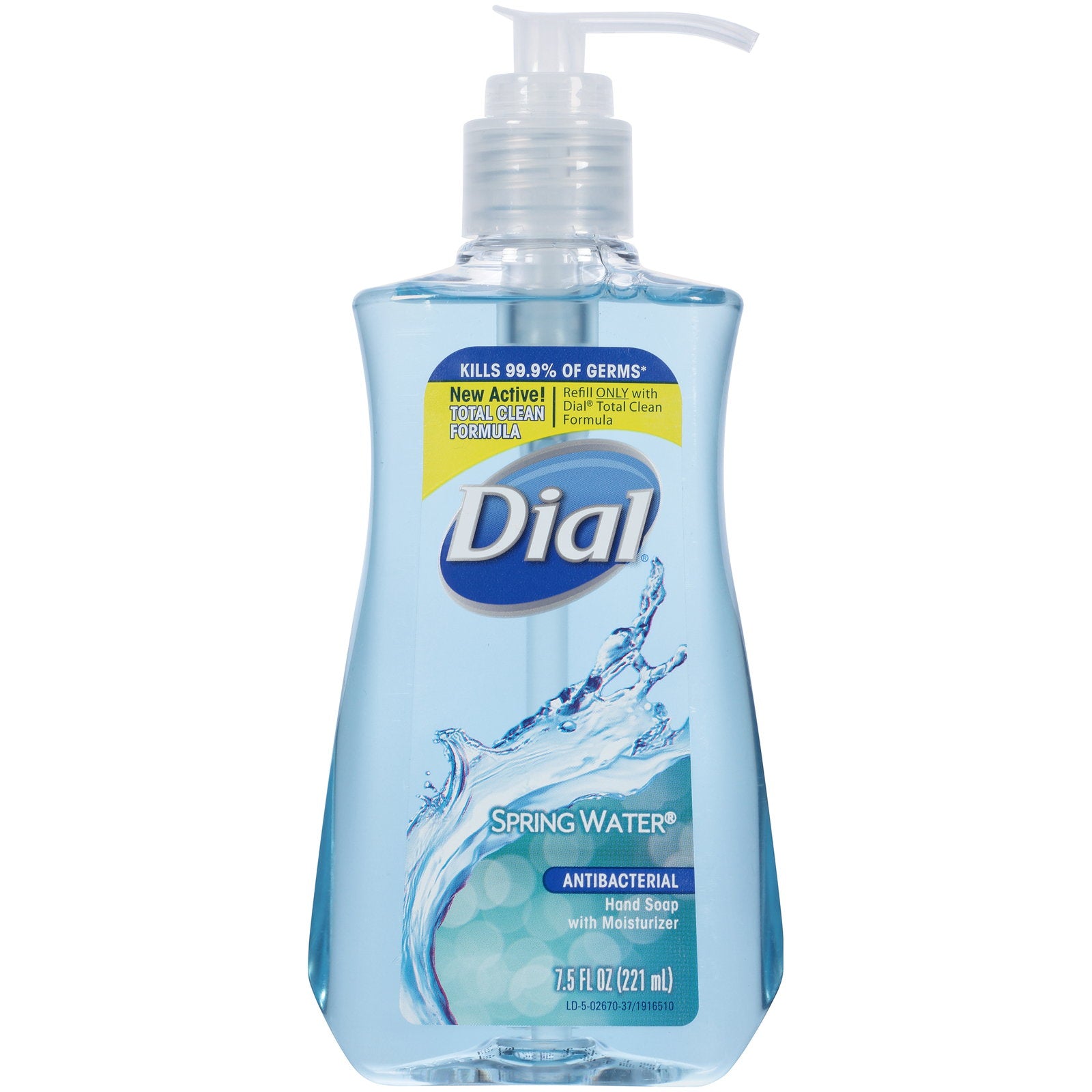 Dial, Antibacterial, Källvatten, Flytande tvål, För händer, 221 ml