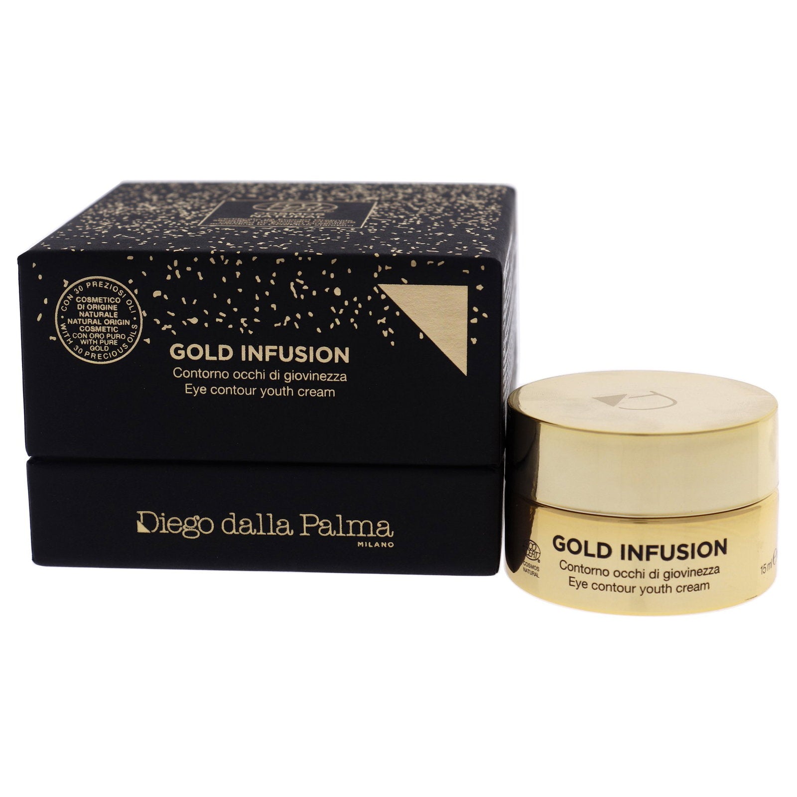 Diego Dalla Palma, Gold Infusion, Återfuktande, Dag & Natt, Ögonkräm, 15 ml