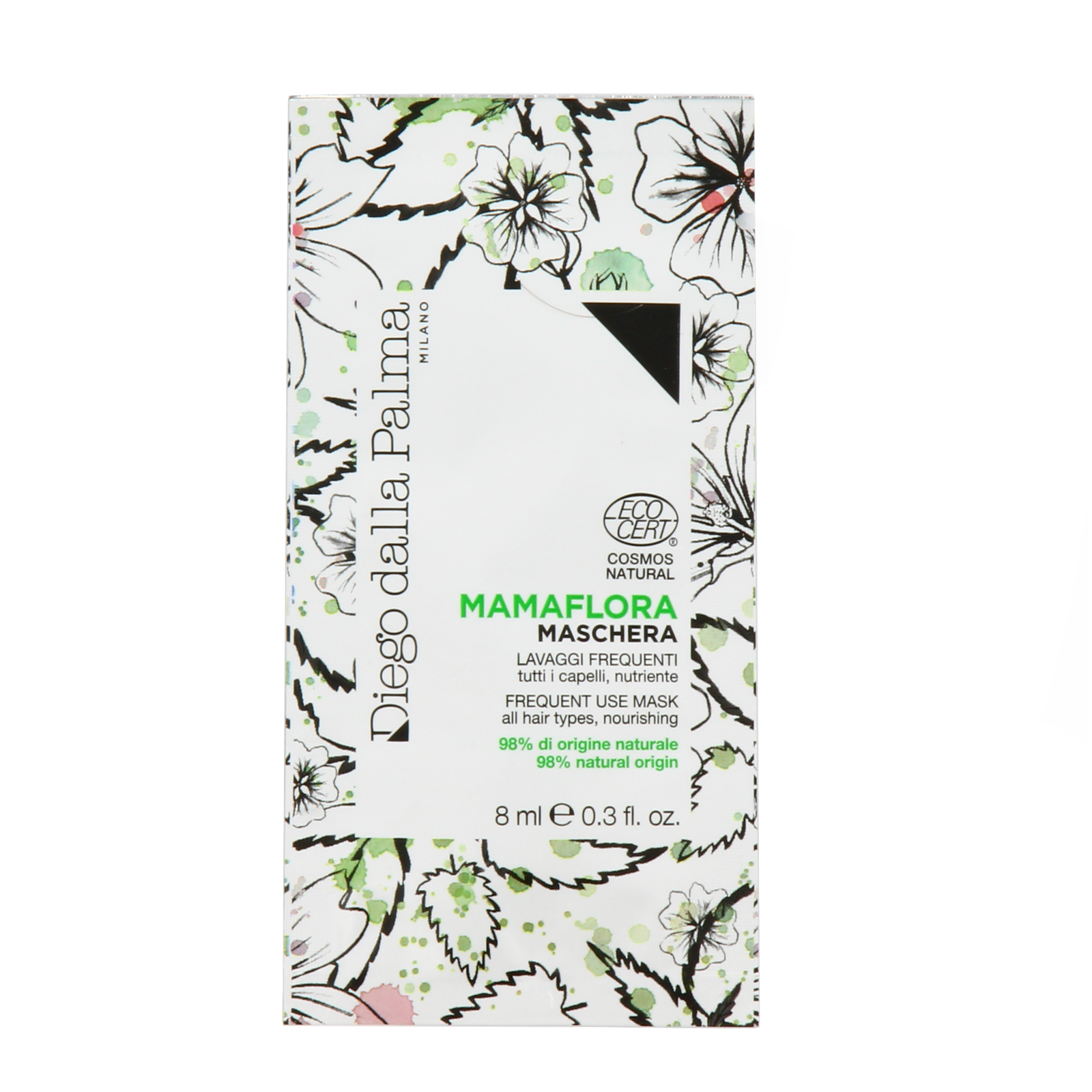 Set, Diego Dalla Palma, Mama Flora, Silikonfri, Hårbehandlingskräm mask, För näring, 15 st, 8 ml