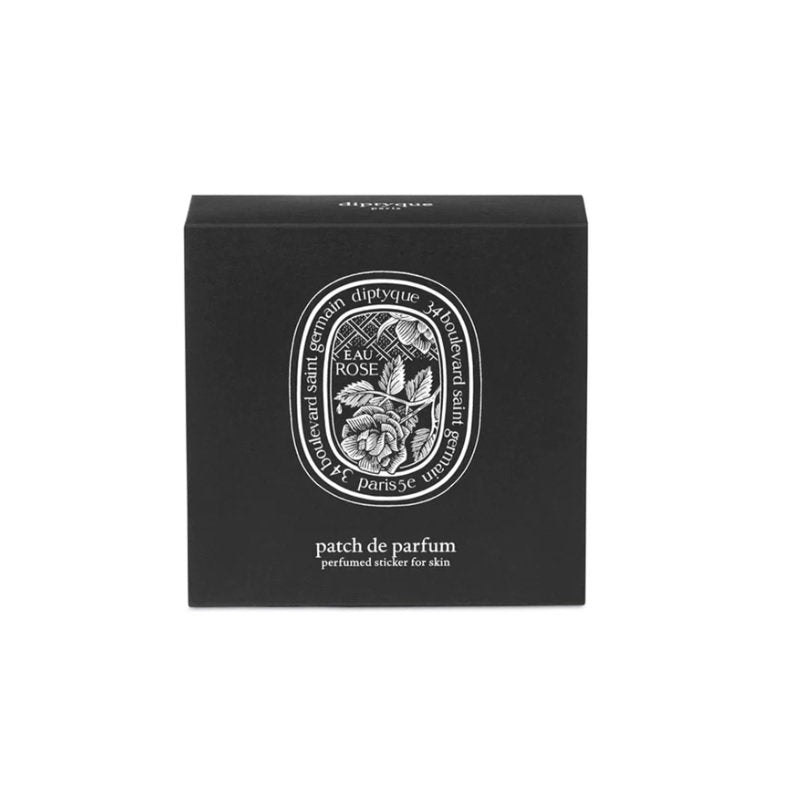 Set, Diptyque, Eau Rose - Patch De Parfum, Kroppsklistermärken, Parfymerad, Blommig, För huden, Svart, 5 st