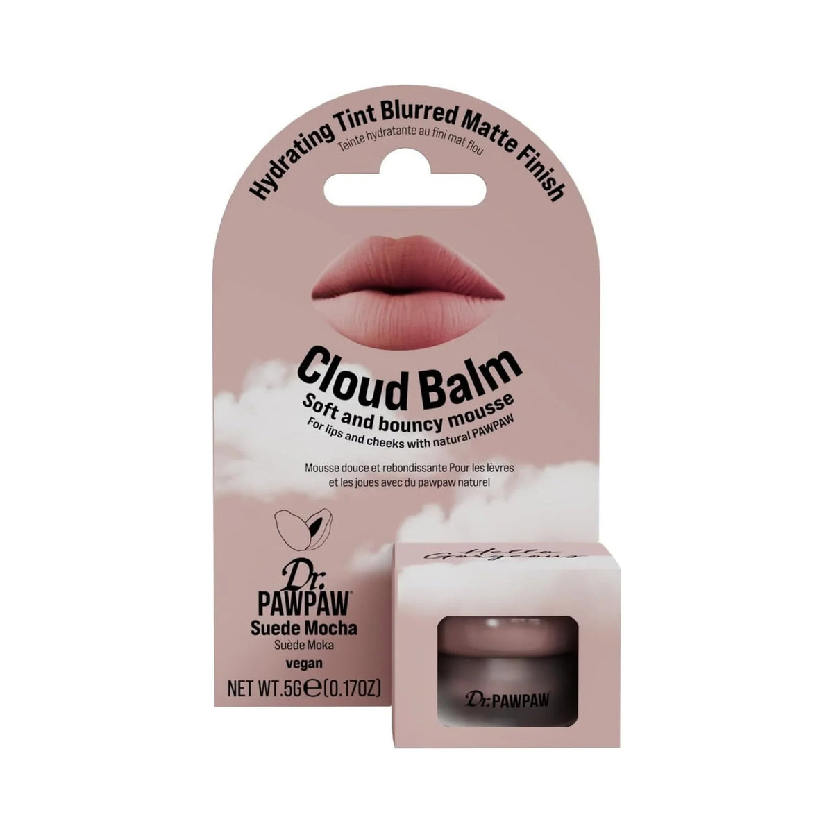 Dr. PawPaw, Cloud Balm, Matte & Smoothing, Krämrouge, Suede Mocha, 5 g