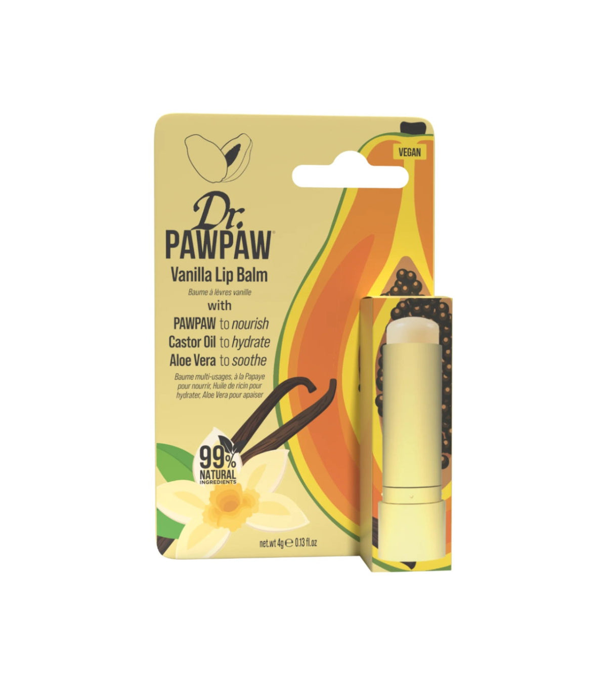 Dr. PawPaw, Dr. PawPaw, Vanilj, Hydrating & Conditioning, Läppbalsam, 4 g