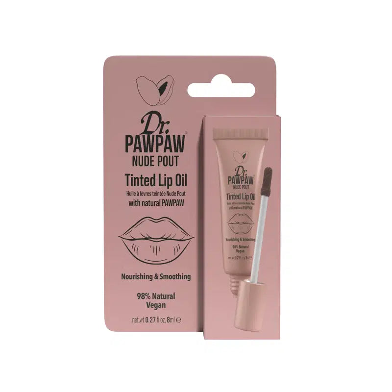 Dr. PawPaw, Dr. PawPaw, Vegan och cruelty-free, Natural Glow & Hydrating, Läppolja, Nude Pout, 8 ml