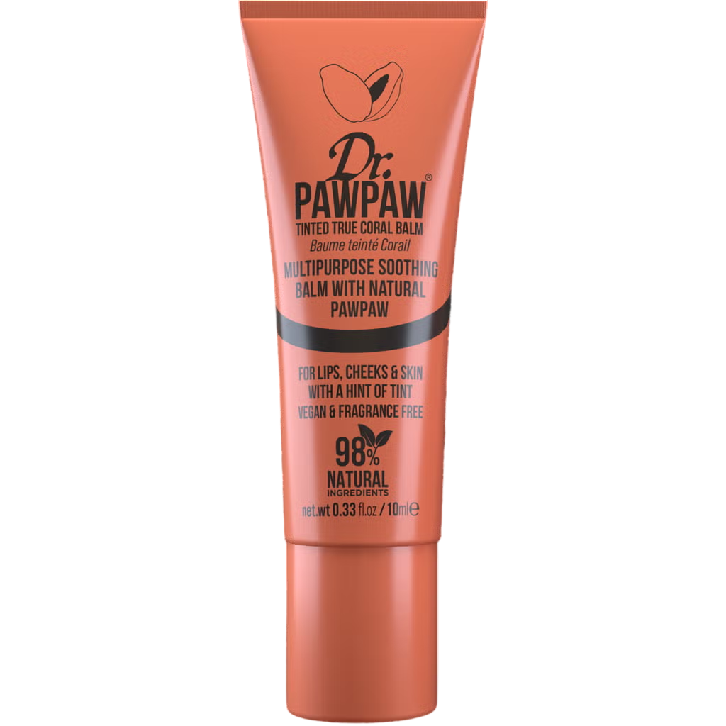 Dr. PawPaw, Multipurpose, Läpp- och kindbalsam 2-i-1, Äkta korall, 10 ml