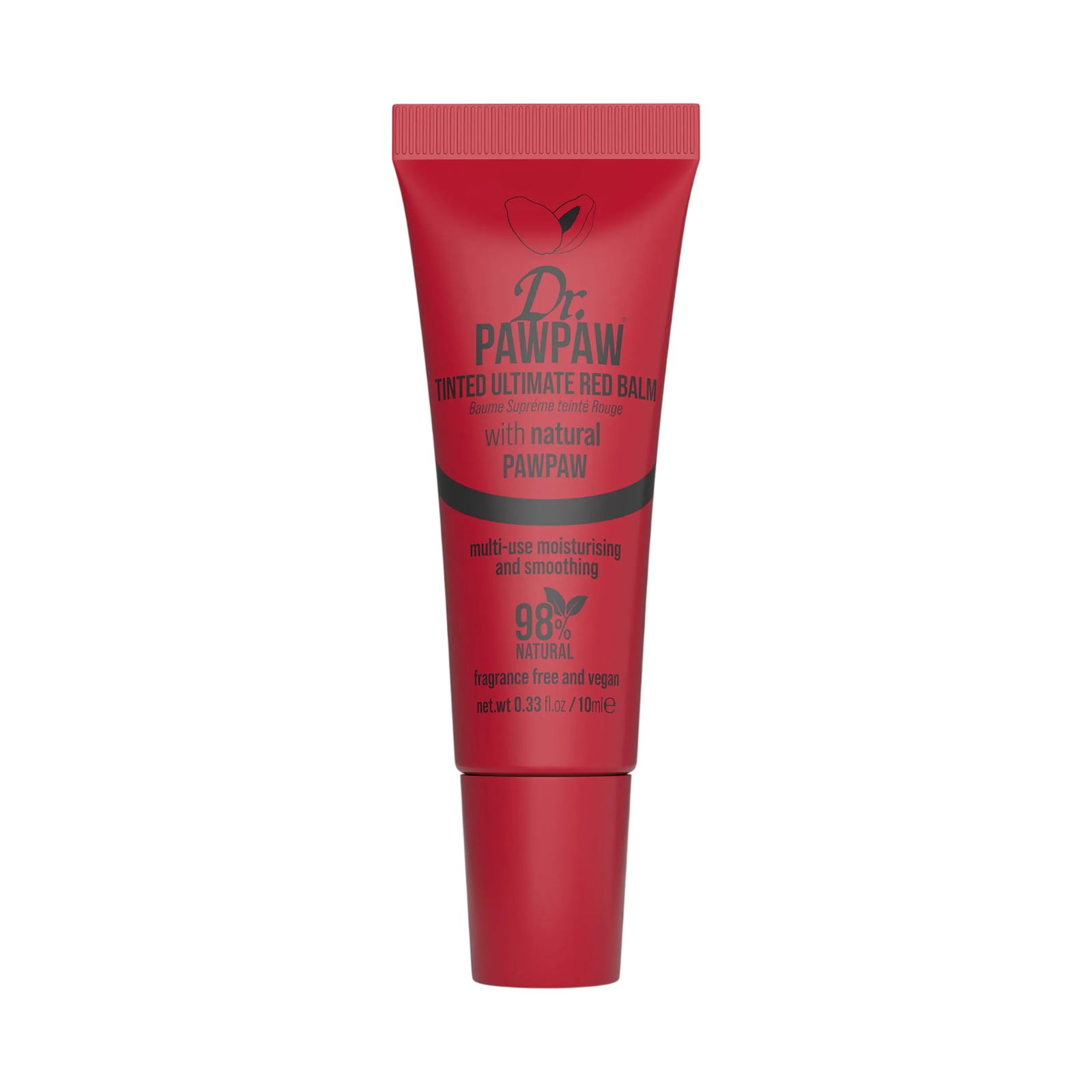 Dr. PawPaw, Multipurpose, Tonad, Läppbalsam, Röd, 10 ml