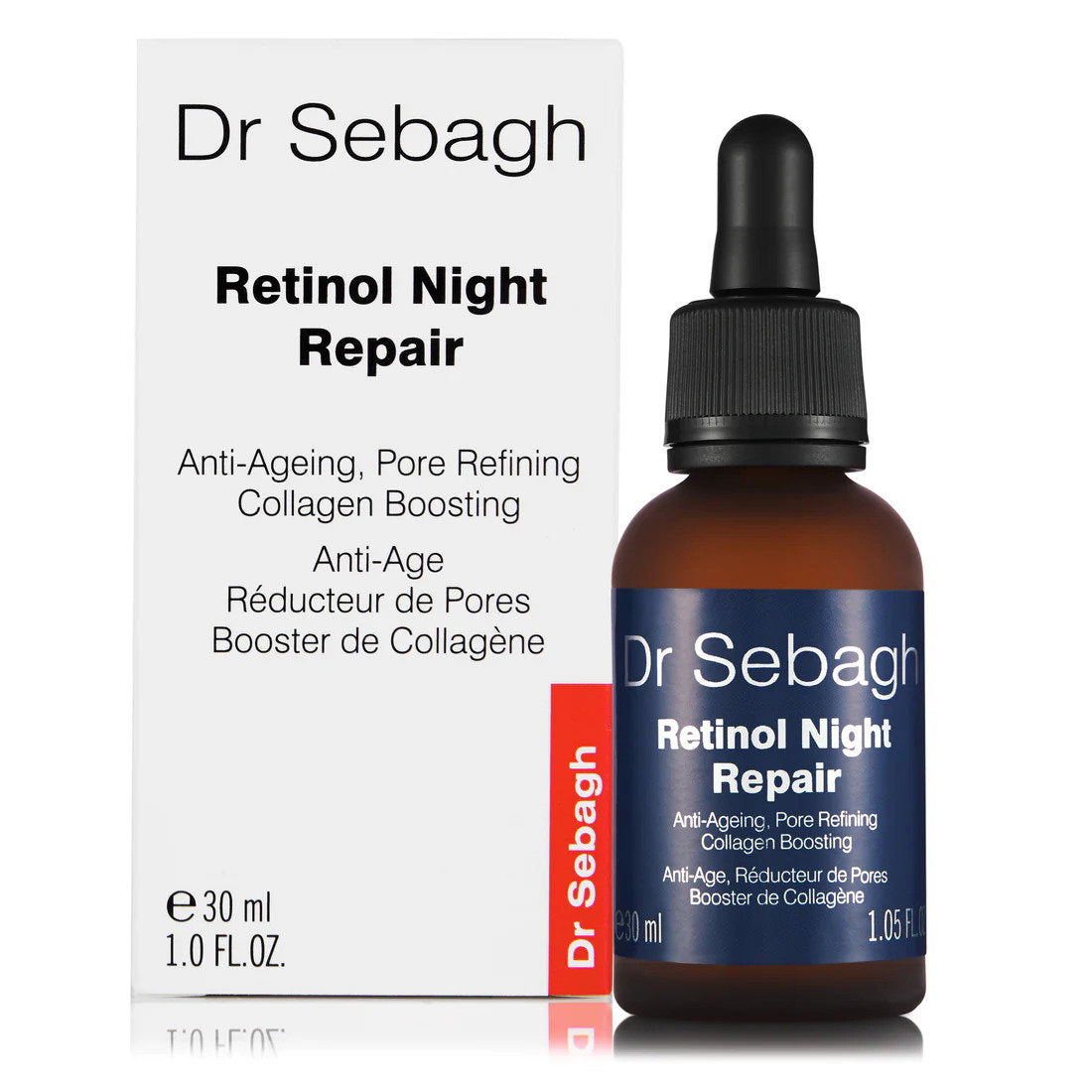 Dr Sebagh, Retinol Night Repair, Hyaluronsyra, Anti-aging, Natt, Serum, För ansiktet, 30 ml