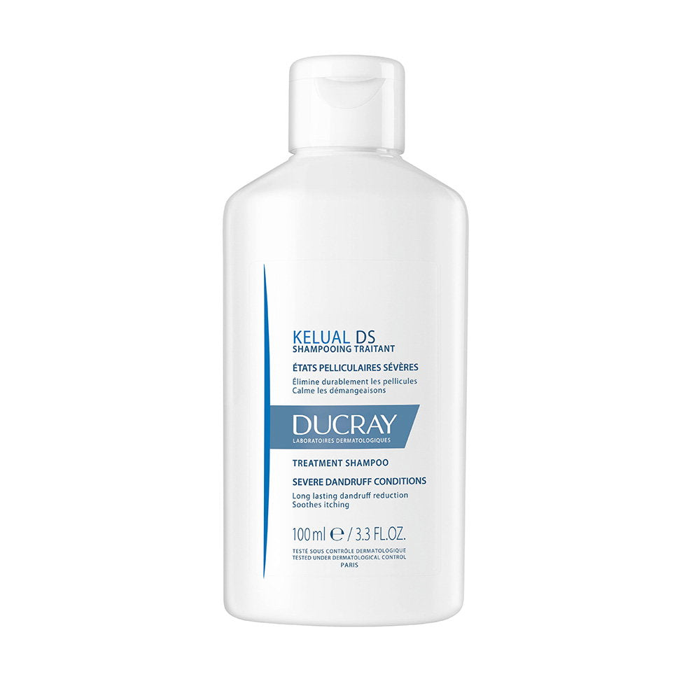 Ducray, Kelual DS, Hårbehandlingsschampo, Antifungal, Anti-itch, Soothing, För torr/flagnande hårbotten, 100 ml