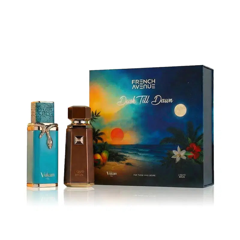 Dusk Till Dawn Set French Avenue: Vulcan Feu, Eau De Parfum, Unisex, 100 ml + Liquid Brun, Eau De Parfum, For Men, 100 ml