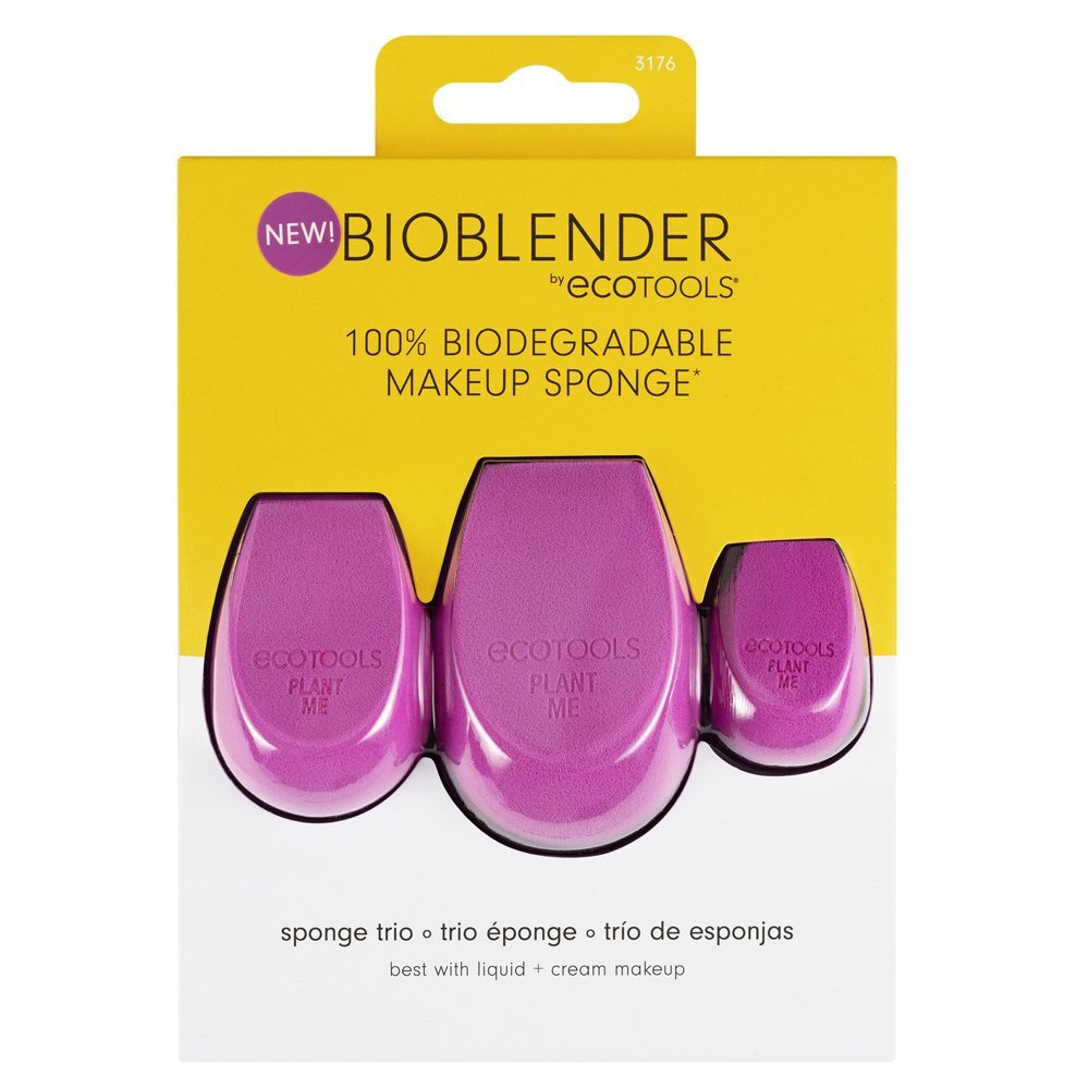 Set Trio, EcoTools, Bioblender, Sminksvamp, Lila, 3 st