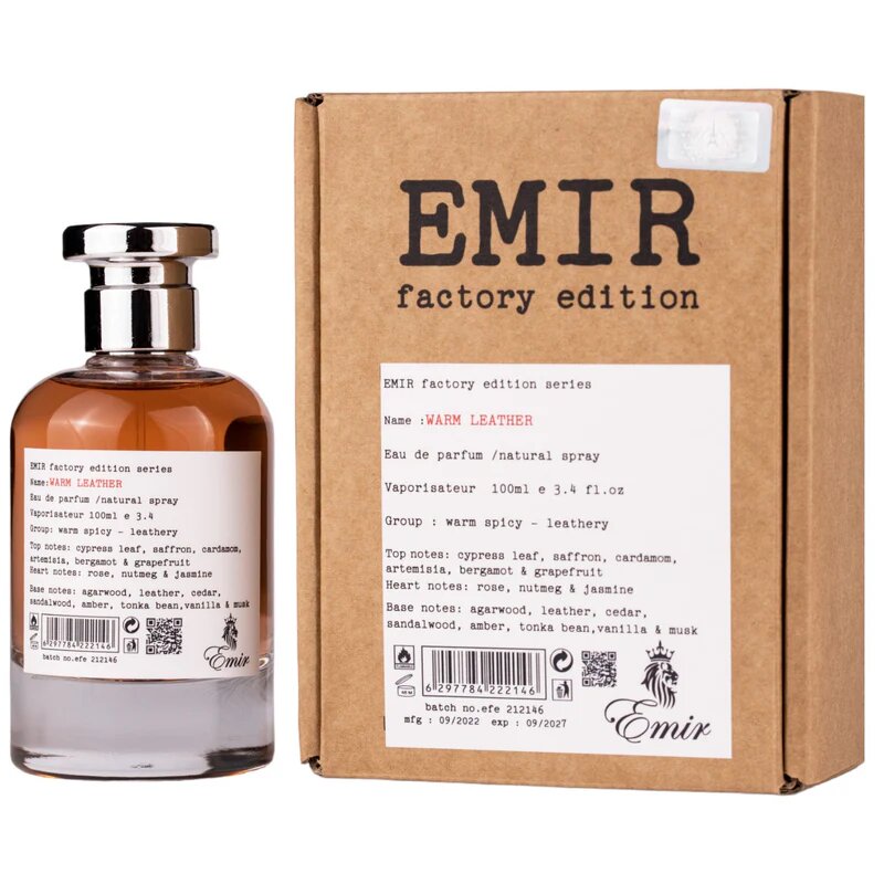 Emir, Warm Leather Factory Edition, Parfymvatten, Unisex, 100 ml