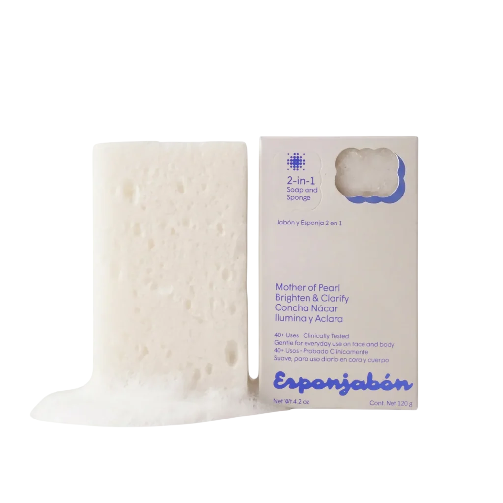 Esponjabon, Mother Of Pearl, Upplysning, Tvål och svamp 2-i-1, För ansiktet, 120 g