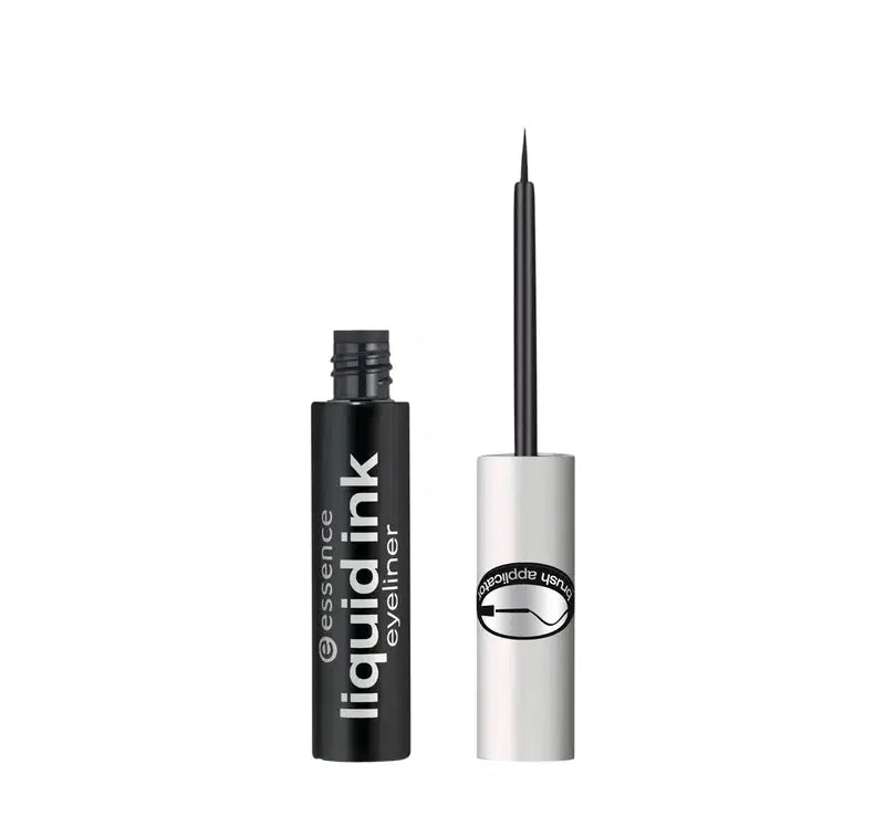 Essence, Liquid Ink, Borste, Flytande eyeliner, 01, Svart, 3 ml