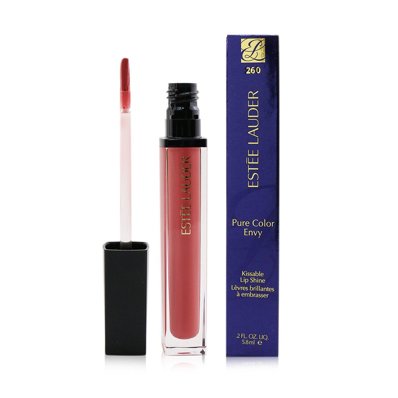 Estee Lauder, Pure Color Envy Kissable, Skinande, Läppglans, Upprorsmakande ros, 6 ml