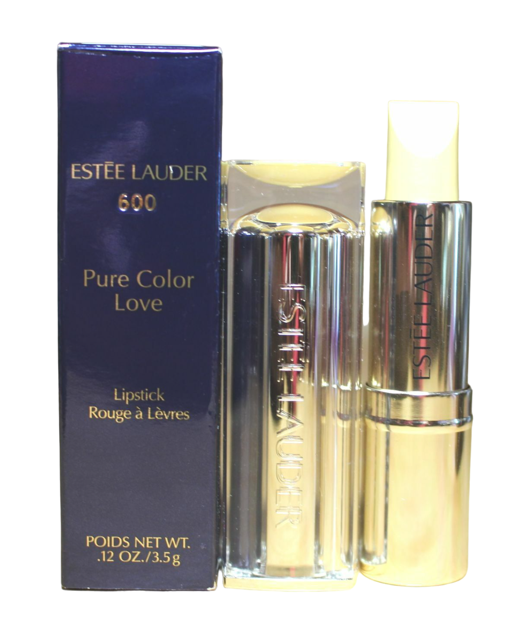 Estee Lauder, Pure Color Love, Naturliga oljor, Långvarig, Krämigt läppstift, 600, Blond stjärna, 3.5 g