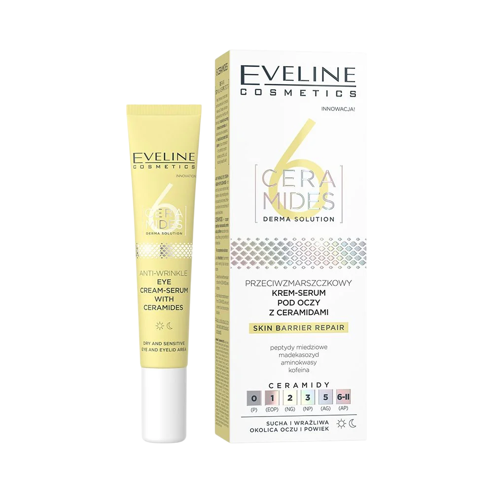 Eveline Cosmetics, 6 Ceramides, Ceramider, Anti-rynkor, Ögonkräm, 20 ml