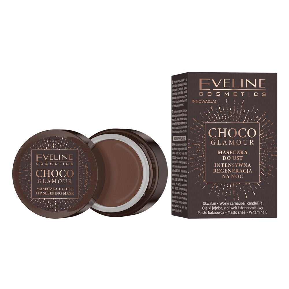 Eveline Cosmetics, Choco Glamour, Regenerering, Natt, Läppmask, 12 ml